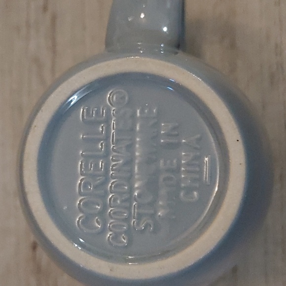 Corelle Coordinates Stoneware 12 oz Coffee Cups Mugs Light Blue Country Lot Of 1 - Picture 2 of 3